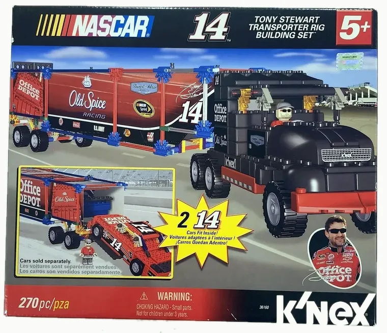 K'NEX NASCAR #14 Tony Stewart Office Depot Transporter Rig Building Set 36160