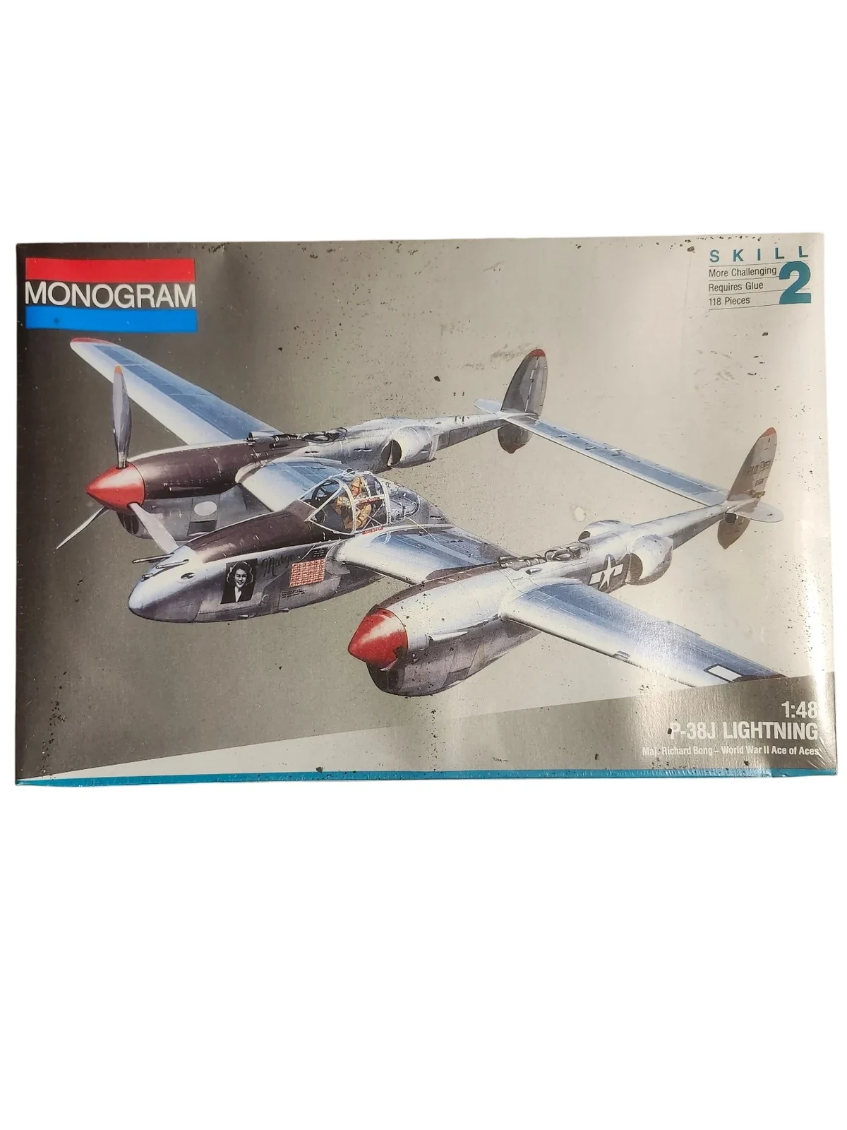 Monogram P-38J Lightning 1:48 Scale WWII Aircraft Model Kit 85-5479