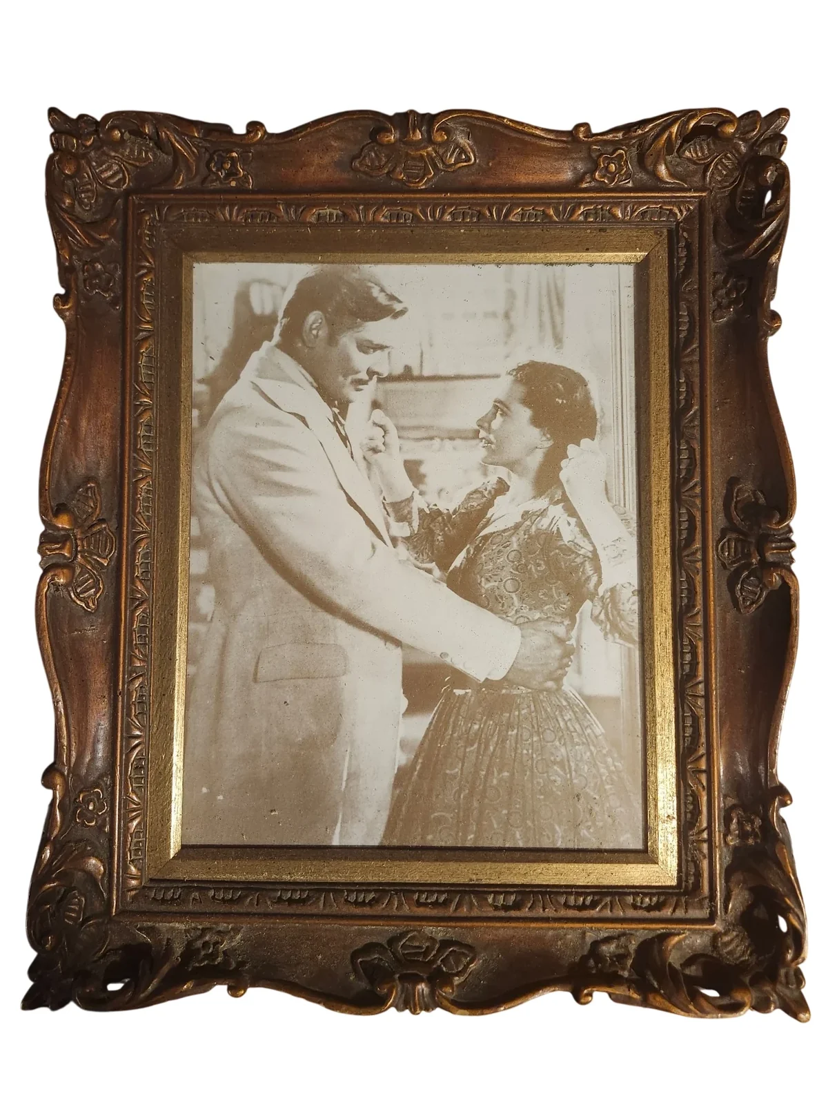 Gone with the Wind Framed Movie Print with Ornate Brown & Gold Frame